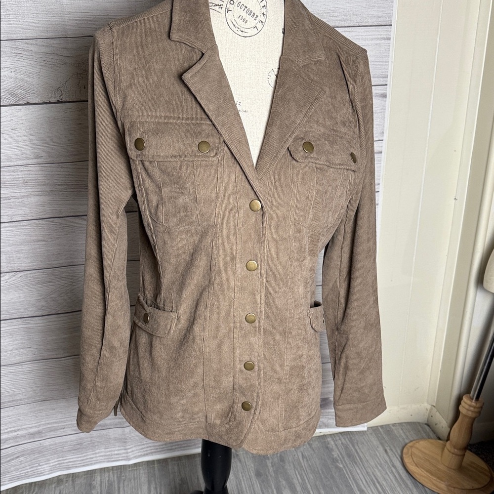 Doe & Rae Corduroy Mocha Colored Jacket Size M